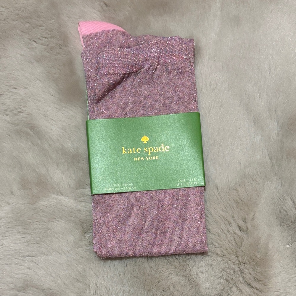 Kate Spade Pink Shimmer Socks